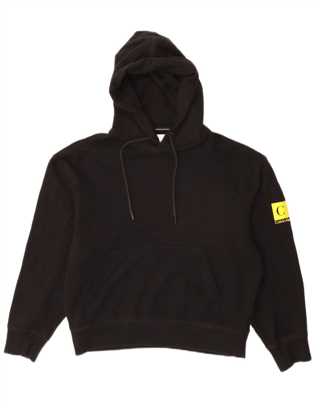 CALVIN KLEIN JEANS Herren-Kapuzenpullover mit Grafik, mittelschwarz, Baumwolle