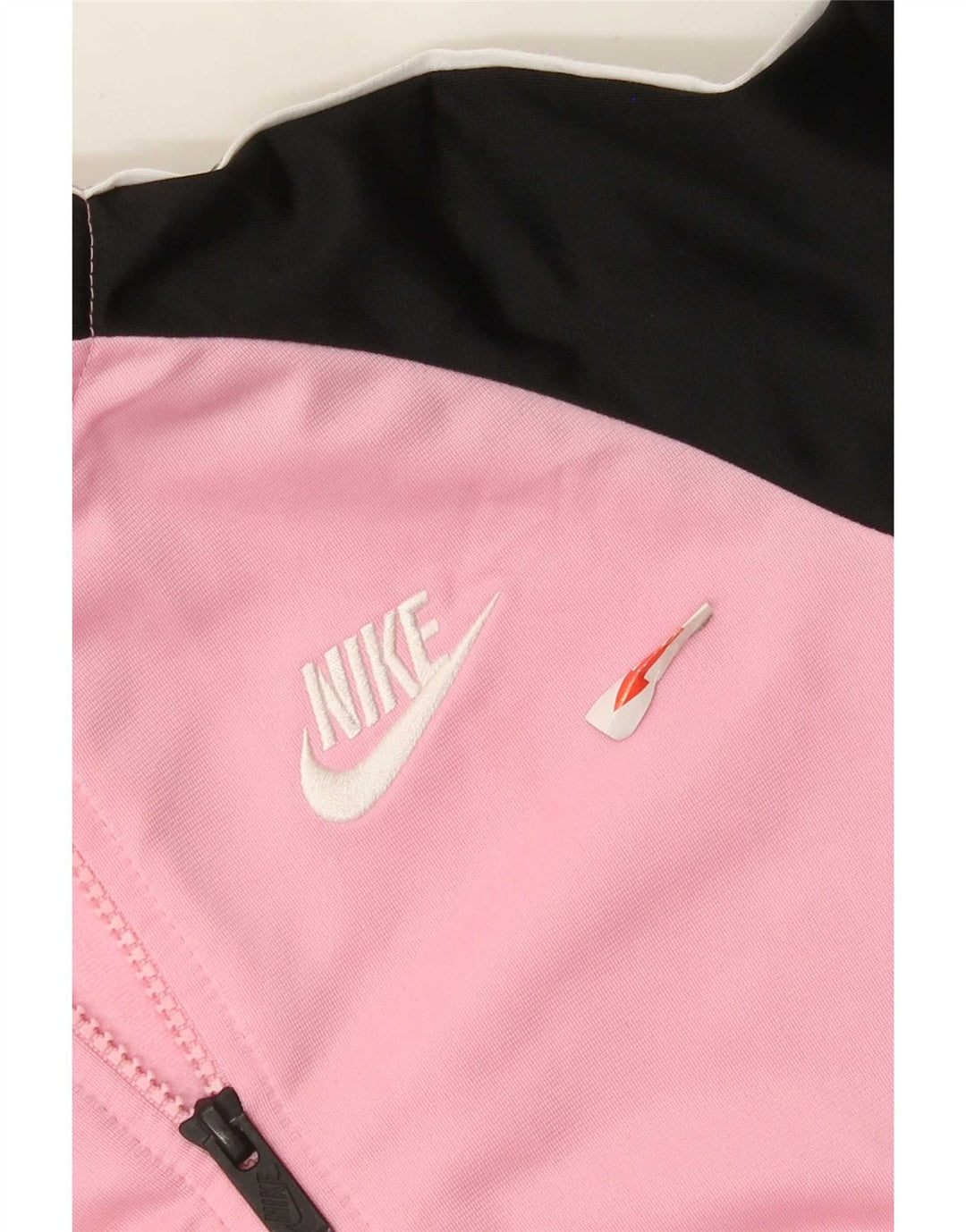 Nike Mädchen-Trainingsanzug-Top-Jacke, 5–6 Jahre, Mittelrosa, Farbblock-Polyester