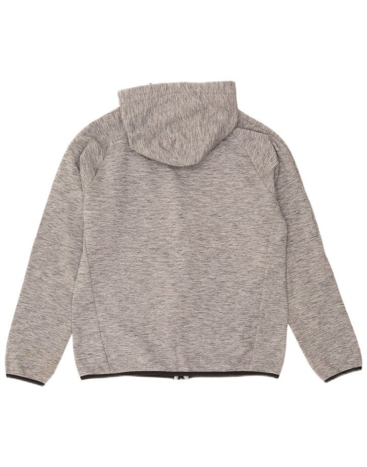 Puma Herren-Kapuzenpullover mit Reißverschluss, mittelgrau gefleckte Baumwolle