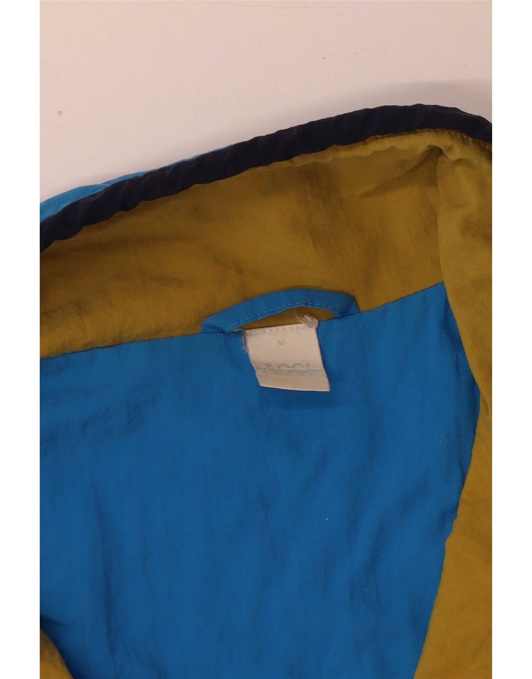 Vintage Herren-Trainingsanzug-Oberteil mit lockerer Passform, mittelblauer Farbblock