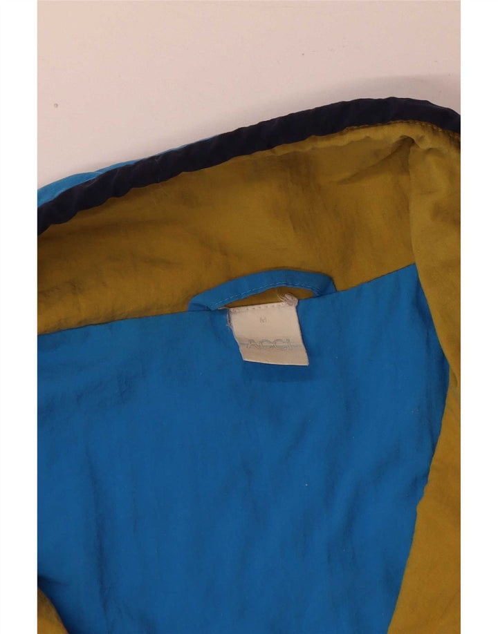 Vintage Herren-Trainingsanzug-Oberteil mit lockerer Passform, mittelblauer Farbblock