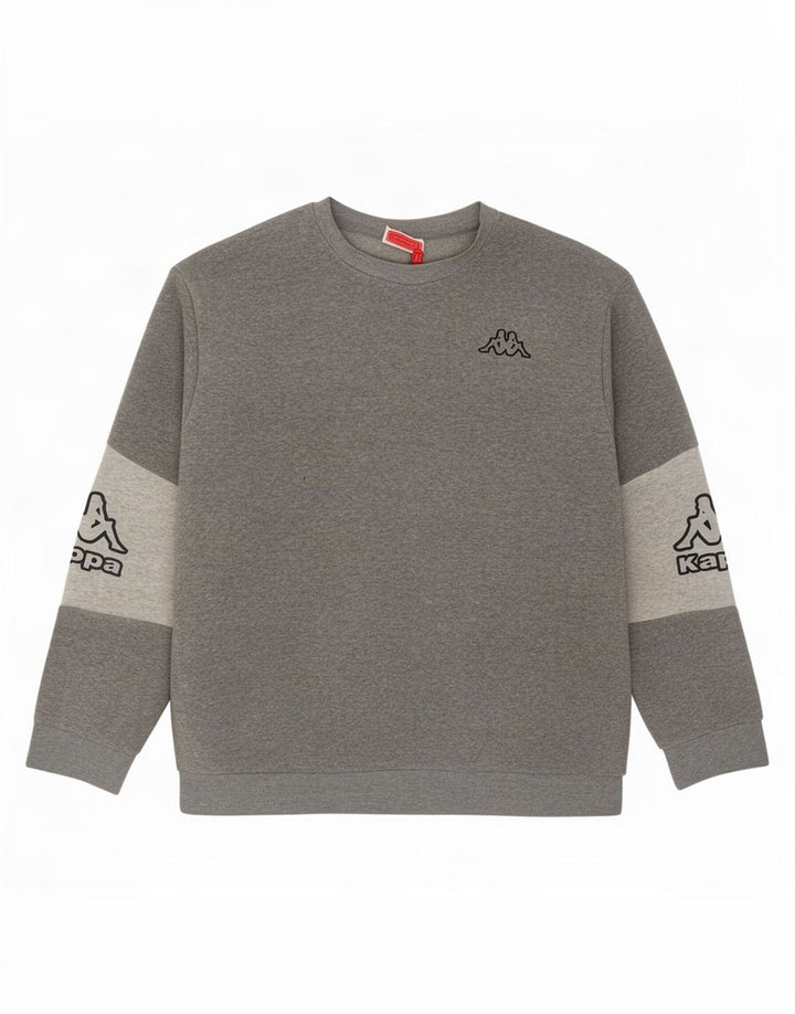 Kappa Herren Graphic Sweatshirt Pullover XL Grau Polyester