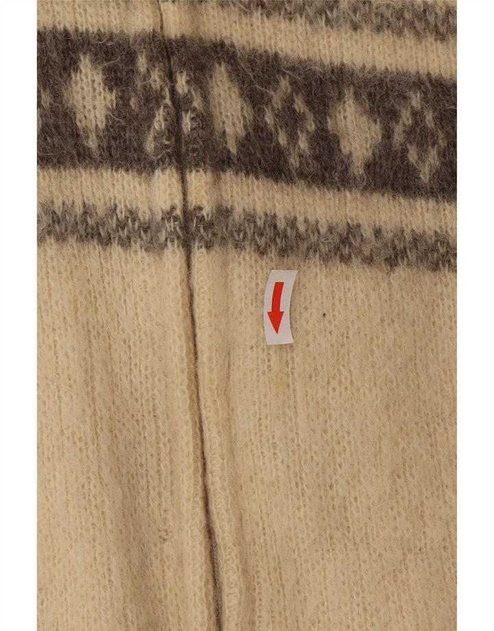 Alafoss Icewool Damen-Cardigan-Pullover UK 16 Large Off White Colourblock