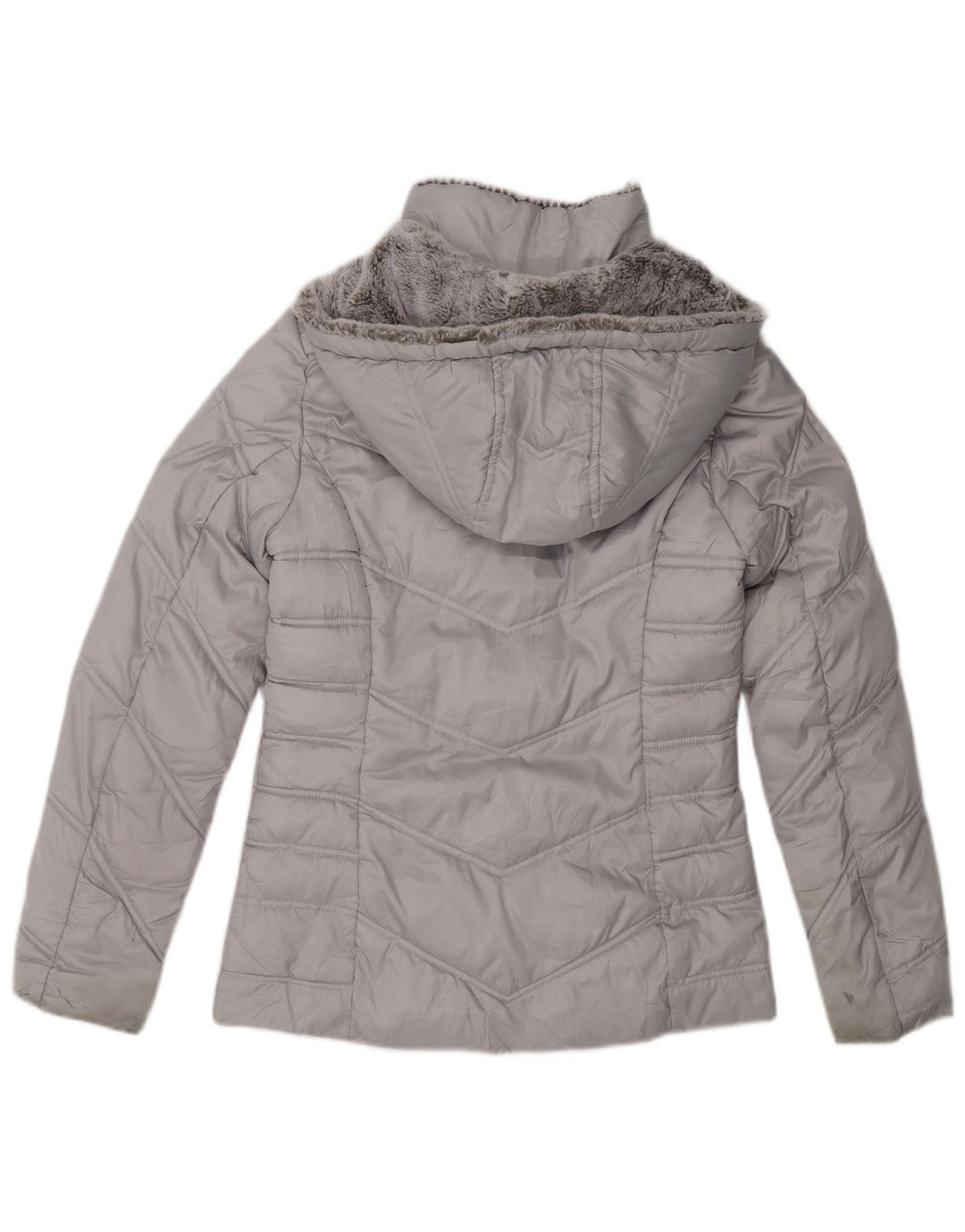 Nautica Wattierte Damenjacke mit Kapuze, UK 6, XS, Grau, Polyester