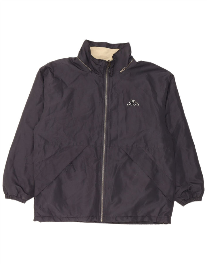 Kappa Herren Übergroße Wendejacke UK 36 Small Marineblau Polyester