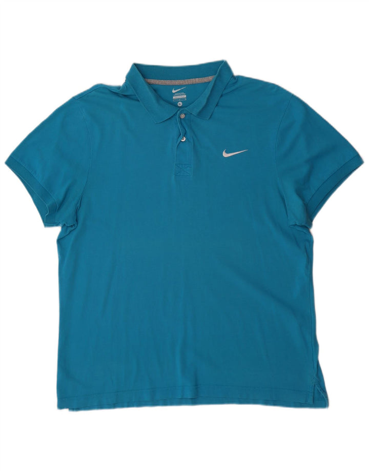 Nike Herren-Poloshirt, Größe L, Blau