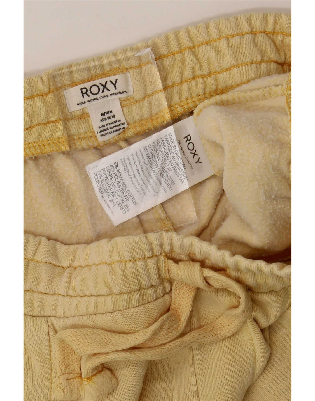 Roxy Damen Sportshorts UK 14 Mittelgelbe Baumwolle