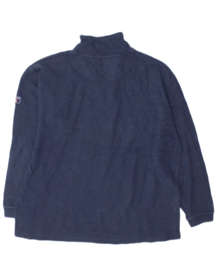 Champion Herren-Sweatshirt mit Reißverschluss am Hals, groß, marineblau, Baumwolle
