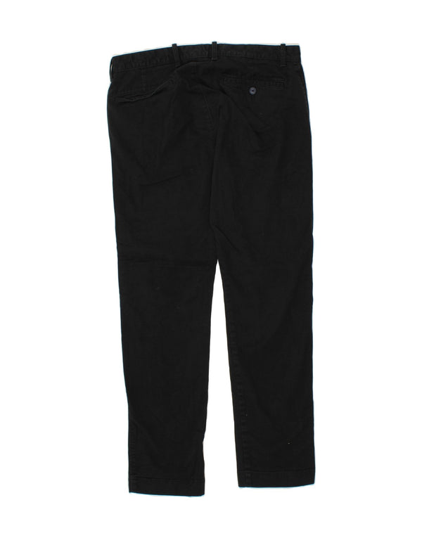 J. CREW Mens Slim Chino Trousers W32 L30 Black Cotton