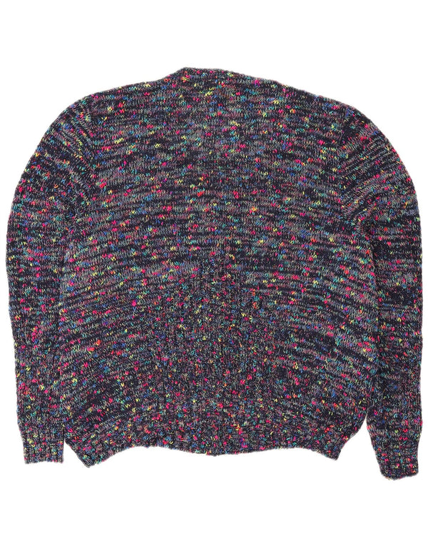 Vintage Damen Cardigan Pullover UK 18 XL Bunt gefleckt