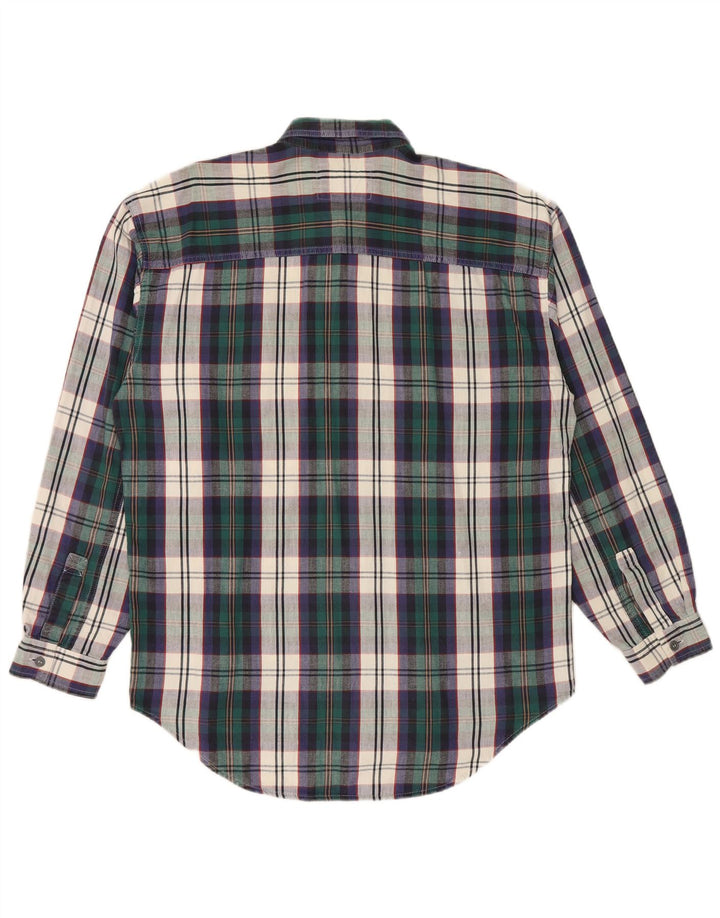 LEVI'S Mens Flannel Shirt Medium Green Check Cotton