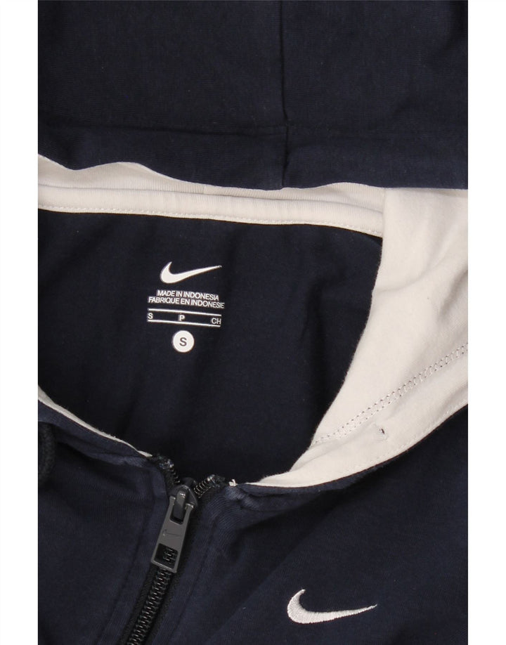 Nike Damen-Kapuzenpullover mit Reißverschluss, Gr. 10, Größe S, Marineblau, Farbblock