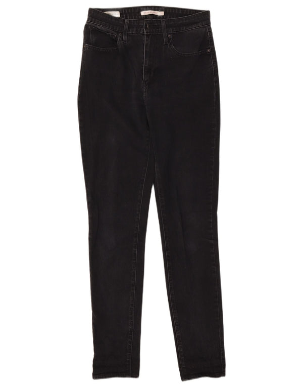 Levi's Damen 721 High Rise Skinny Jeans W27 L30 Schwarz Baumwolle