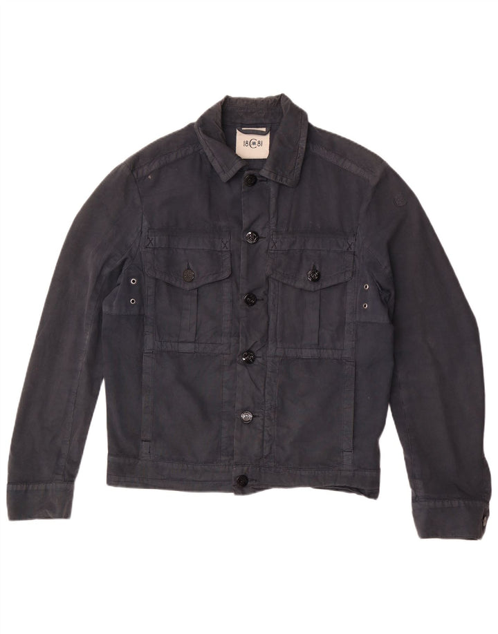 Cerruti 1881 Herren Bomberjacke UK 38 Mittelgraue Baumwolle