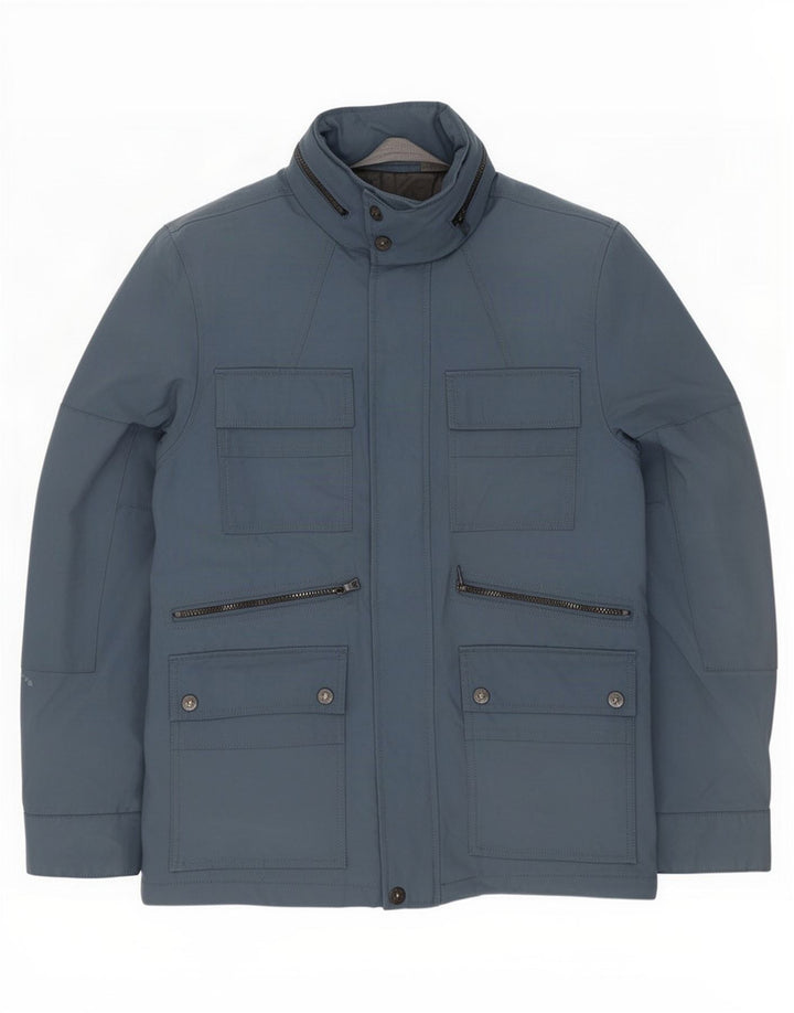 Marks & Spencer Herren-Windjacke mit Kapuze, UK 38, Mittelblau, Polyester