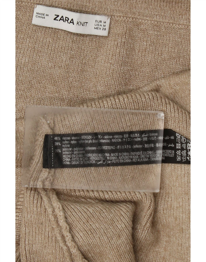Zara Damen A-Linien-Rock Medium W28 Beige Viskose