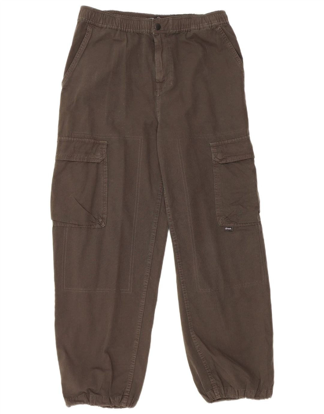 Zara Damen-Jogger-Cargohose, mittelgroß, W31, L28, graue Baumwolle