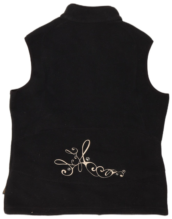 Jack Wolfskin Damen Fleeceweste UK 18/20 XL Schwarz Polyester