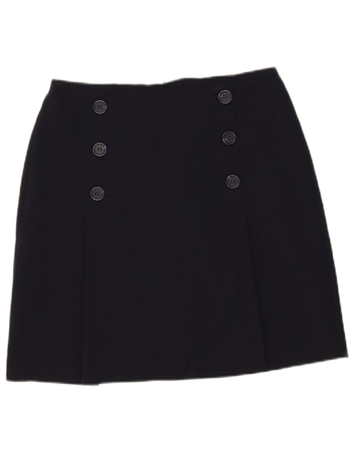 Marks & Spencer Damen Minirock UK 10 Small W29 Marineblau Polyester