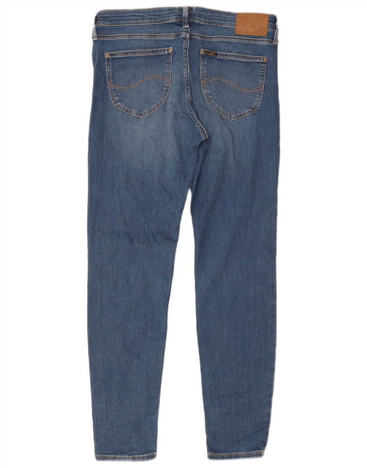 Lee Damen Scarlett Slim Jeans W31 L31 Blaue Baumwolle