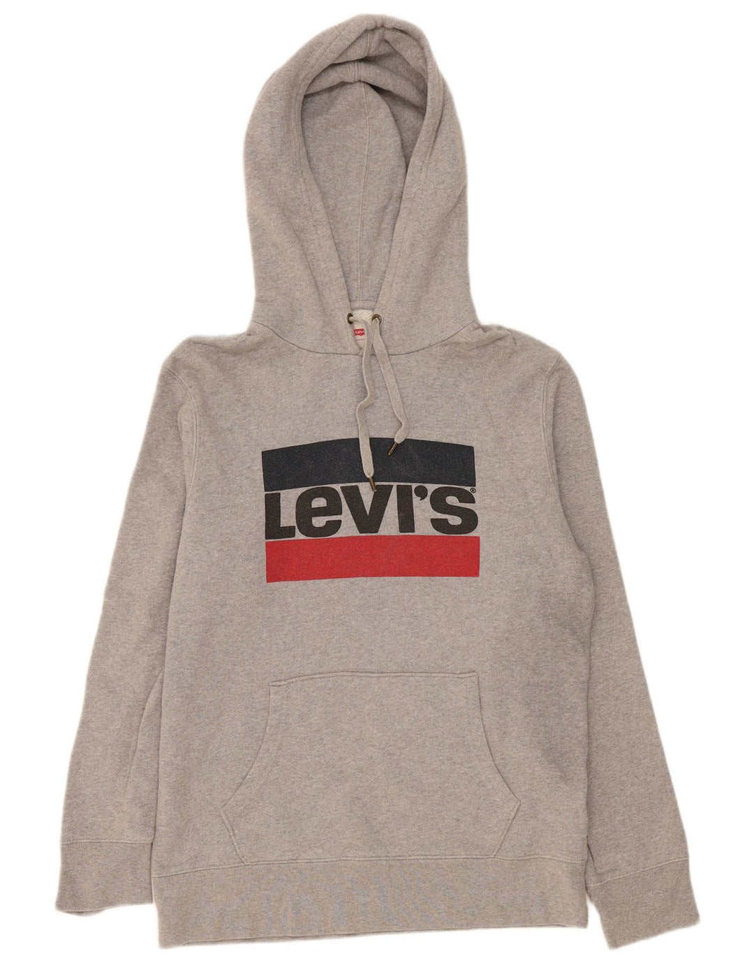 Levi's Herren-Kapuzenpullover mit Grafik, mittelgrau gesprenkelte Baumwolle