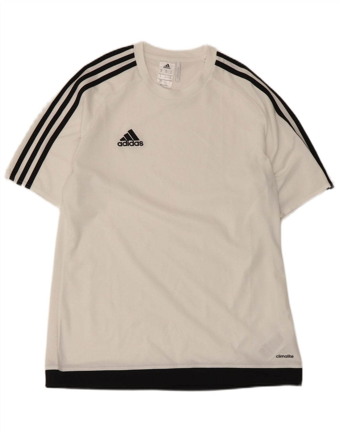 Adidas Herren Climalite T-Shirt Top Mittelweißes Colourblock-Polyester
