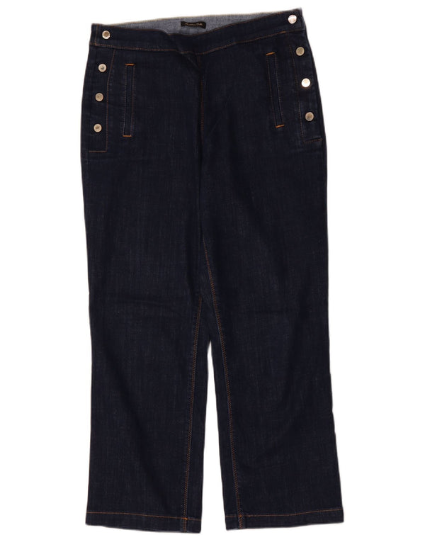 Massimo Dutti Damen-Cropped-Jeans EU 40 Medium W30 L25 Marineblaue Baumwolle