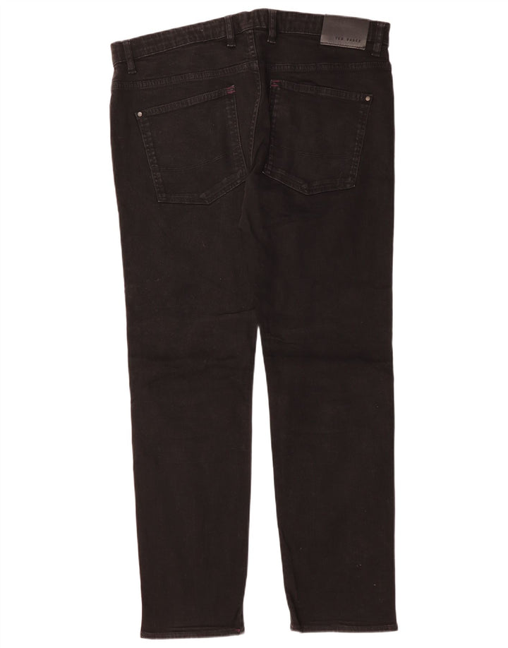 Ted Baker Herren Straight Jeans W38 L30 Schwarz