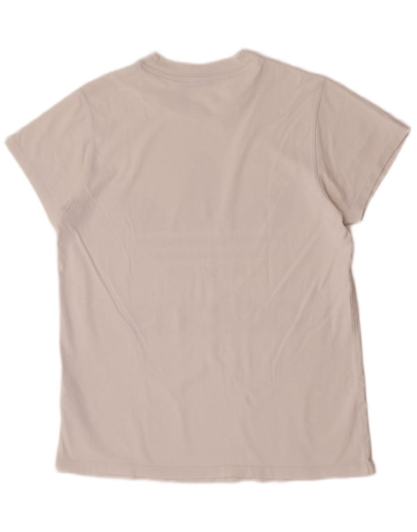 Adidas Damen-T-Shirt in Übergröße mit Grafik, UK 8, Größe S, weiße Baumwolle