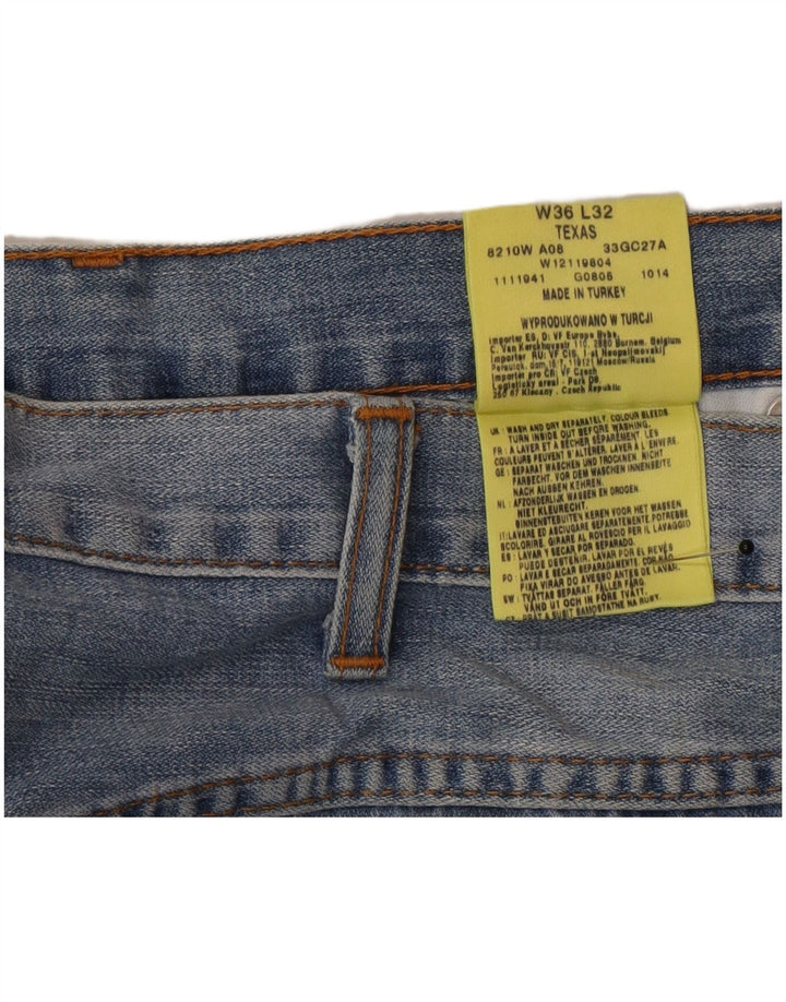 Wrangler Herren Texas Straight Jeans W36 L32 Blaue Baumwolle
