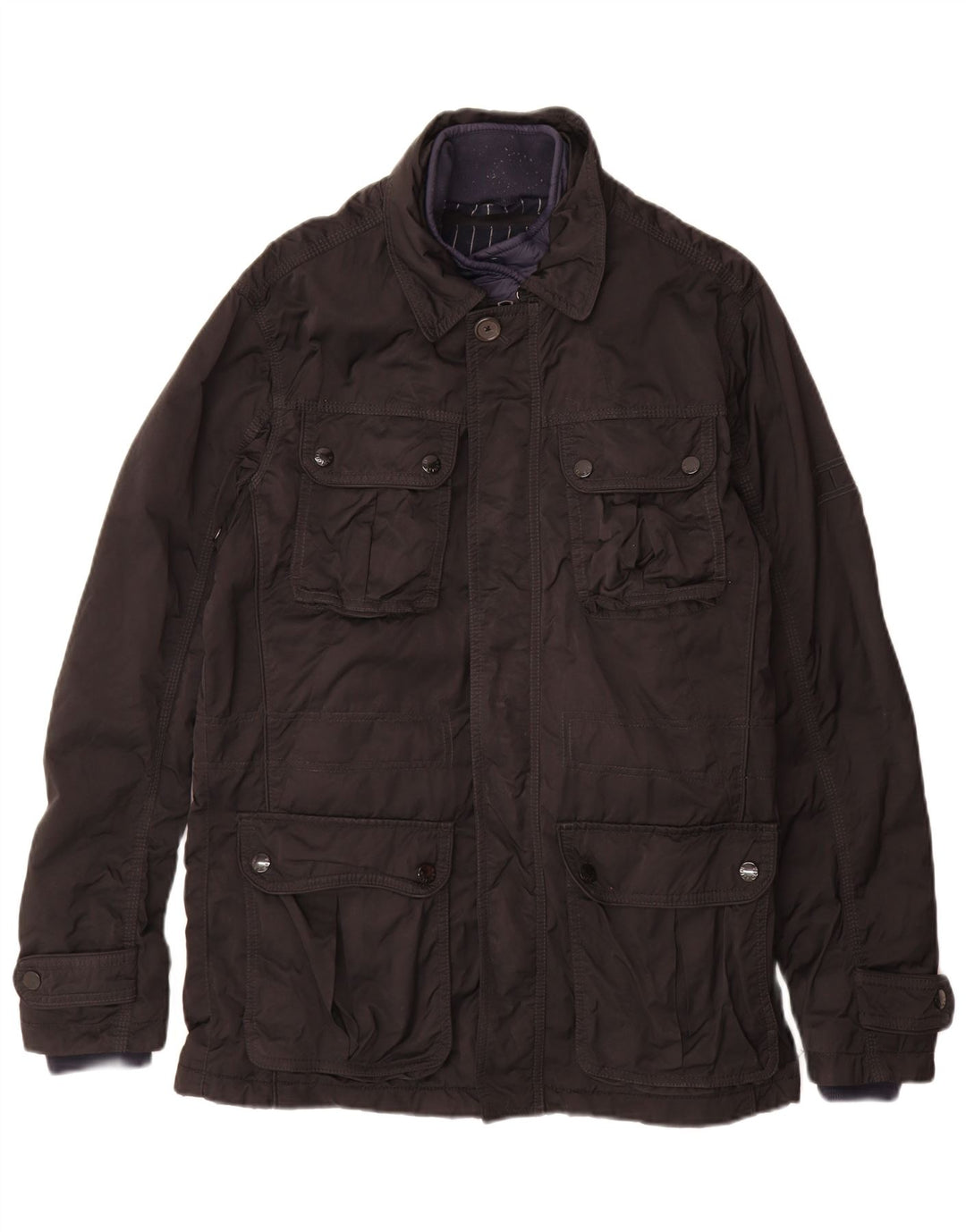 Tommy Hilfiger Herren Utility-Jacke UK 38 Mittelschwarzes Nylon