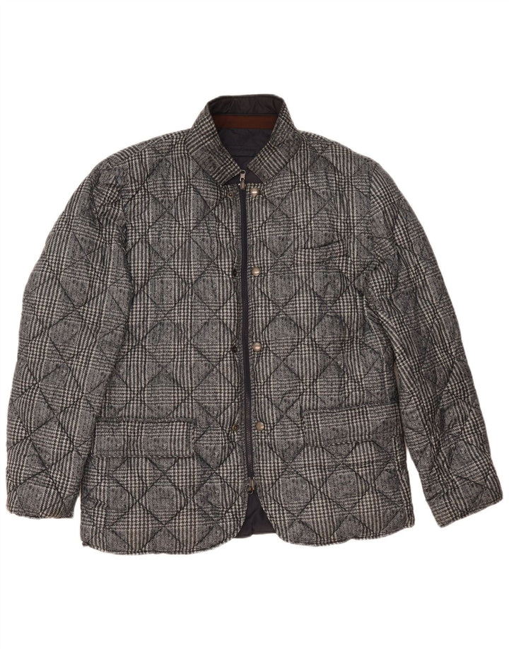 Henry Cottons Herren Reversible Wattierte Jacke UK 42 XL Marineblau