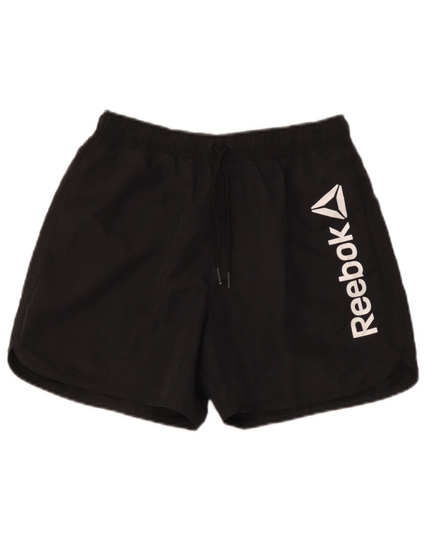 Reebok Herren Graphic Sport Shorts Small Schwarz Polyester
