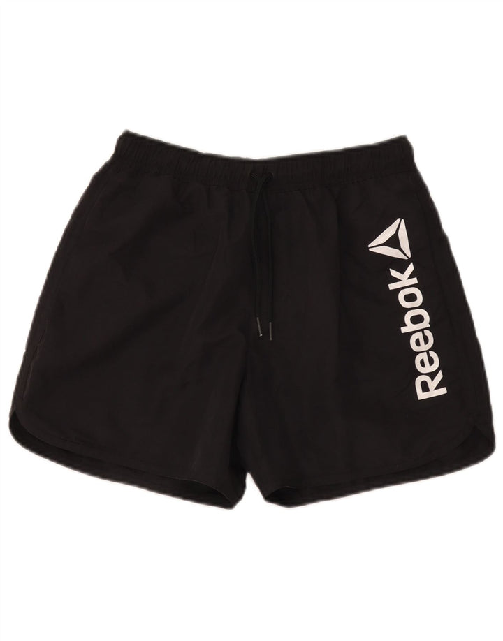 Reebok Herren Graphic Sport Shorts Small Schwarz Polyester