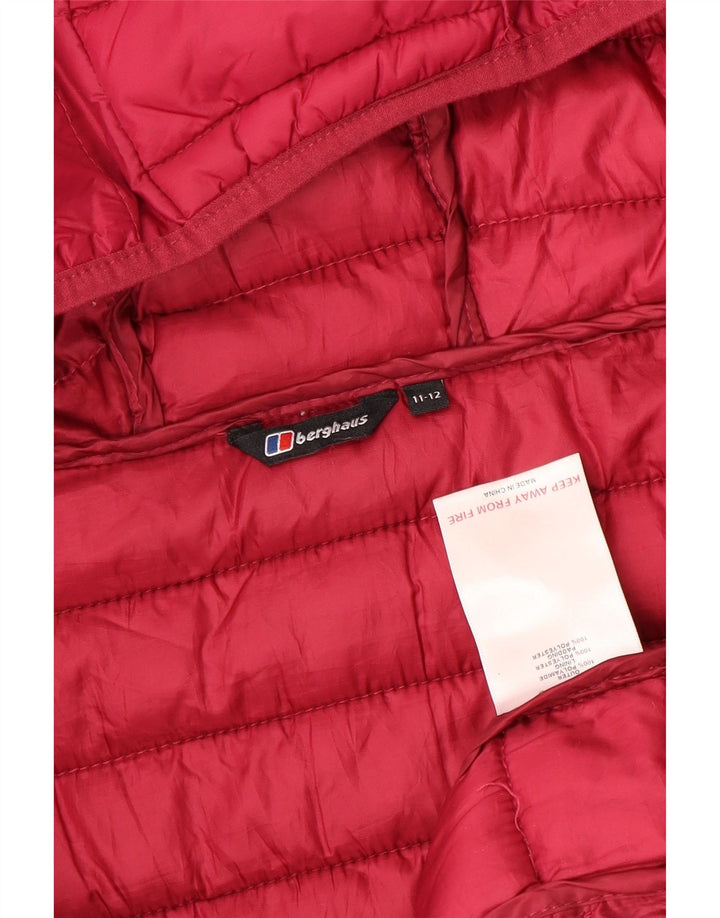 BERGHAUS Wattierte Jacke mit Kapuze für Mädchen, 11–12 Jahre, Rosa, Polyamid
