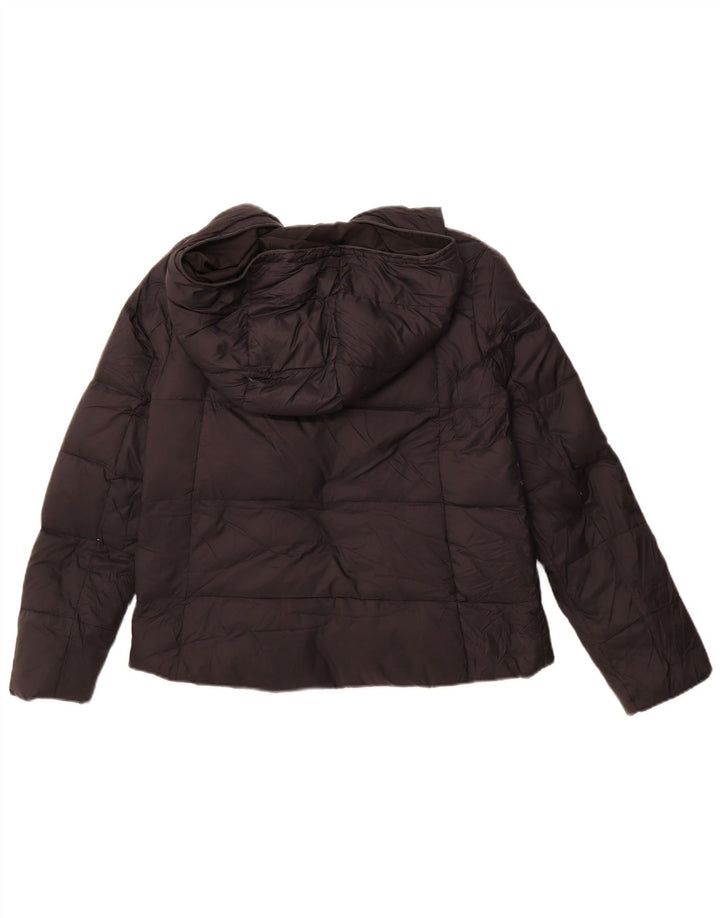Zara Damen-Jacke mit Kapuze, gepolstert, UK 14, Mittelschwarzes Nylon