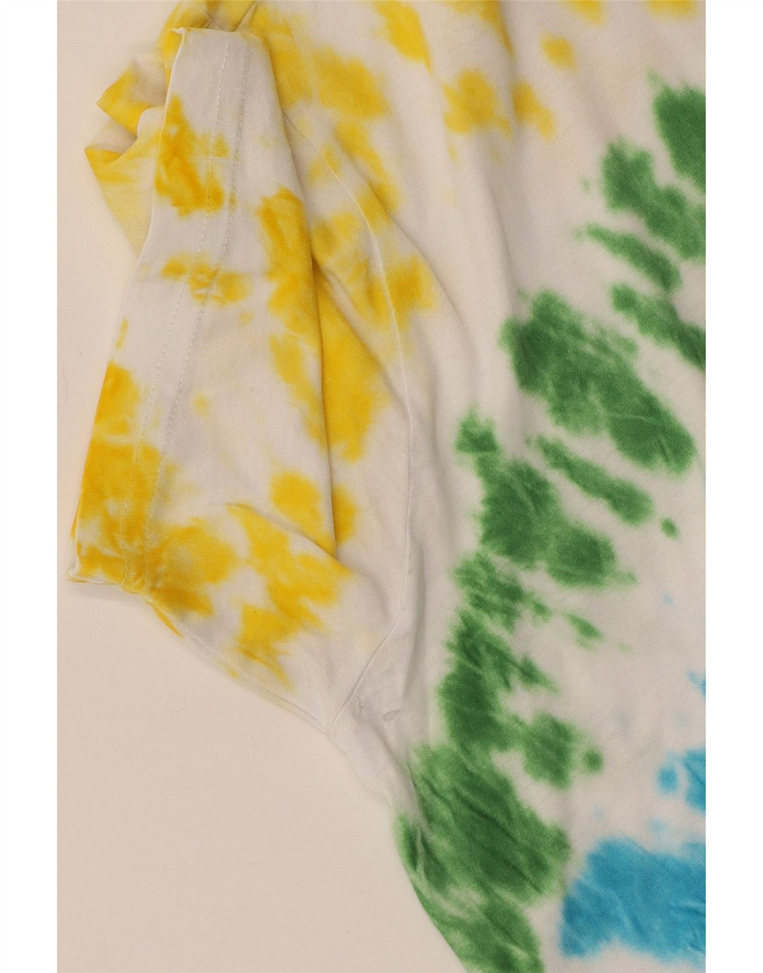 CHAMPION Damen T-Shirt Top UK 16 Large Mehrfarbige Batik-Baumwolle