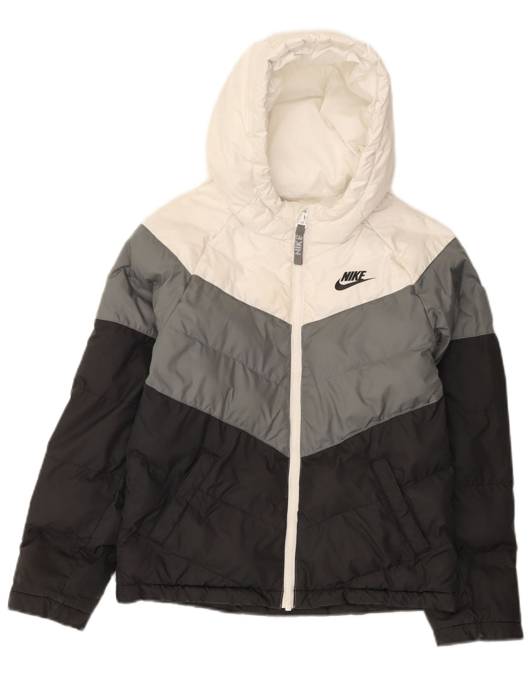 NIKE Wattierte Jacke für Jungen, 10–11 Jahre, mittelgroß, mehrfarbig, Farbblock