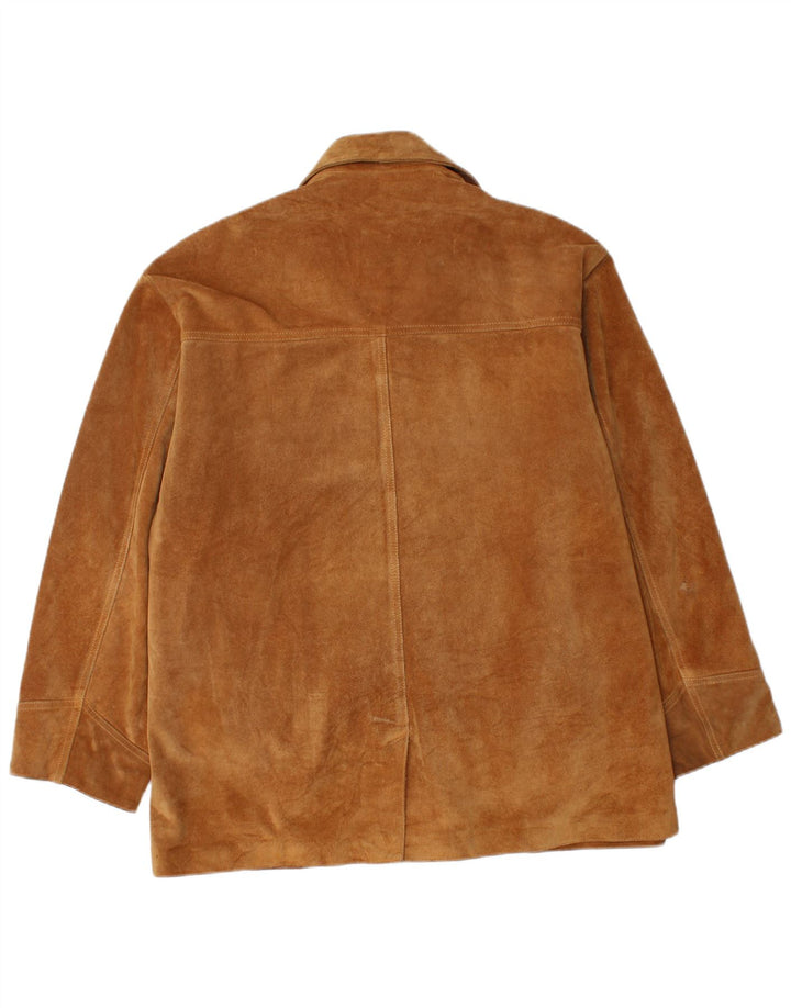 Vintage Herren Wildlederjacke IT 50 Großes Beige Leder