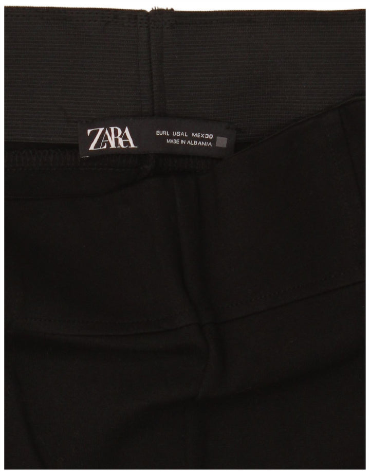 ZARA Damen Slim Chino-Hose W34 L28 Schwarz