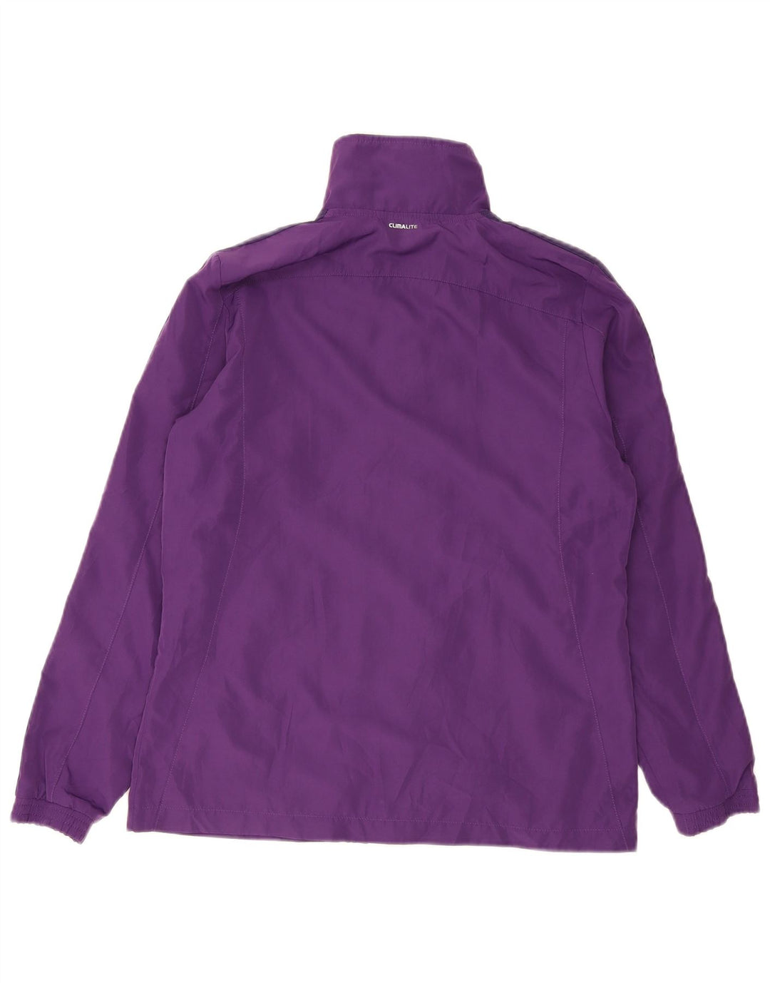 Adidas Damen Climalite Trainingsanzug Top Jacke UK 12 Medium Lila Polyester