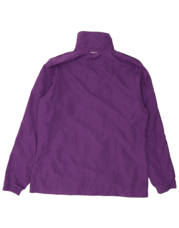 Adidas Damen Climalite Trainingsanzug Top Jacke UK 12 Medium Lila Polyester