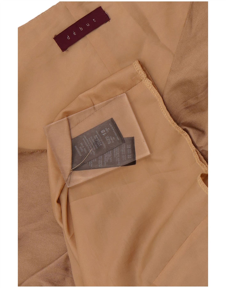 Debut Damen ärmelloses Etuikleid mit Rüschen vorne, UK 18, XL, braun, Polyester