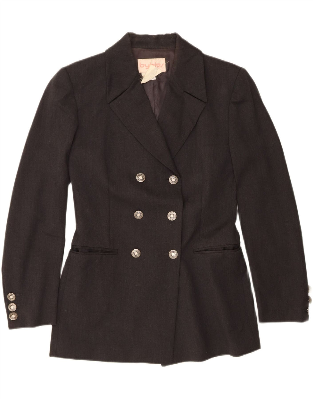 Byblos Zweireihiger Blazer für Damen IT 42 Mittelgraue Wolle