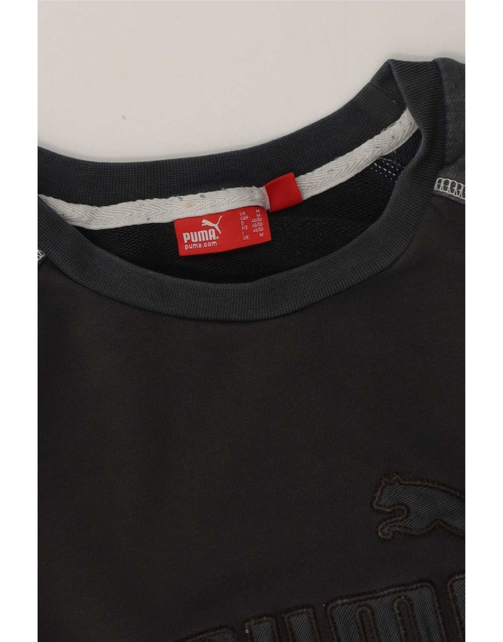 Puma Herren-Sweatshirt mit Grafik, mittelgroß, Marineblau, Farbblock