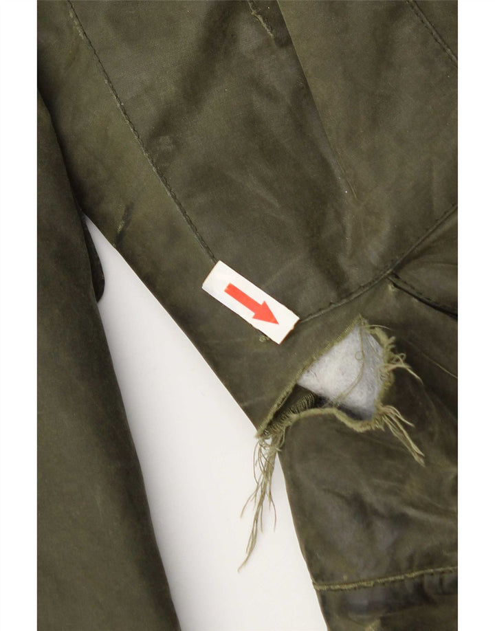 Barbour Herrenjacke aus gewachster Baumwolle, UK 36, kleine grüne Baumwolle