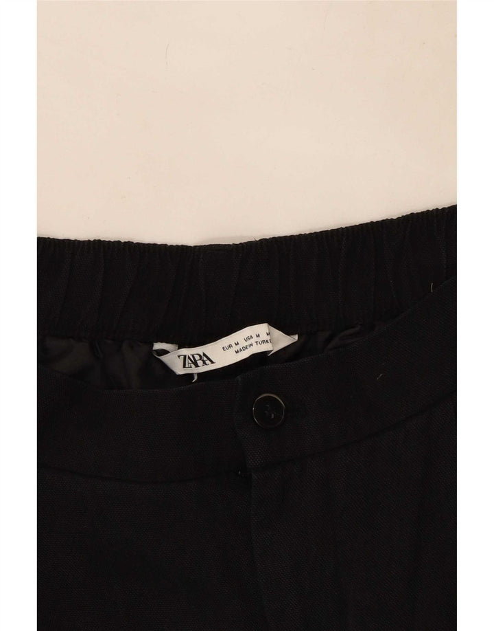 Zara Capri-Hose für Damen, Größe M, W28, L22, Schwarz