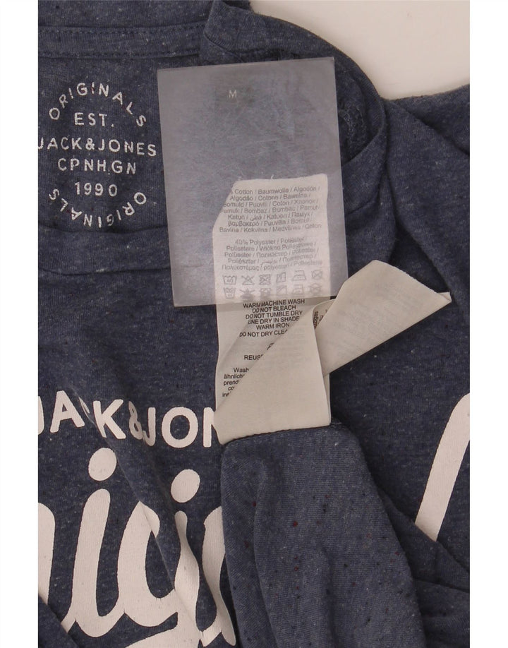 Jack & Jones Herren-T-Shirt mit Grafik, mittlere Marineblau-Baumwolle