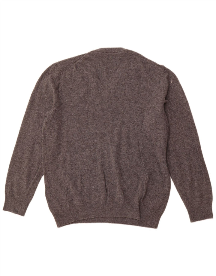 GANT Herren-Pullover mit V-Ausschnitt, 2XL, graue Lammwolle