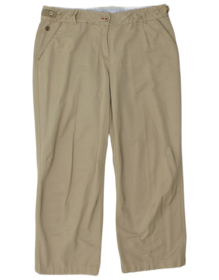 TOMMY HILFIGER Damen Gerade Freizeithose EU 42 Groß W34 L27 Beige